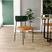 Cadeira Decorativa Sala De Jantar Melina L02 Couríssimo Verde Musgo Couríssimo Whisky - Lyam Decor