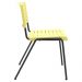 Cadeira Empilhável Fixa Escritório Multiuso Base Preta Kimi P03 Amarelo - Lyam Decor