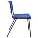 Cadeira Empilhável Fixa Escritório Multiuso Base Preta Kimi P03 Azul - Lyam Decor