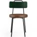 Cadeira Estofada Para Sala De Jantar Barcelona L02 Facto Verde Musgo Couríssimo Marrom - Lyam