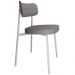 Cadeira Estofada Para Sala de Jantar Astrid Branco C01 Linho Cinza - Lyam Decor