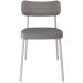 Cadeira Estofada Para Sala de Jantar Astrid Branco C01 Linho Cinza - Lyam Decor