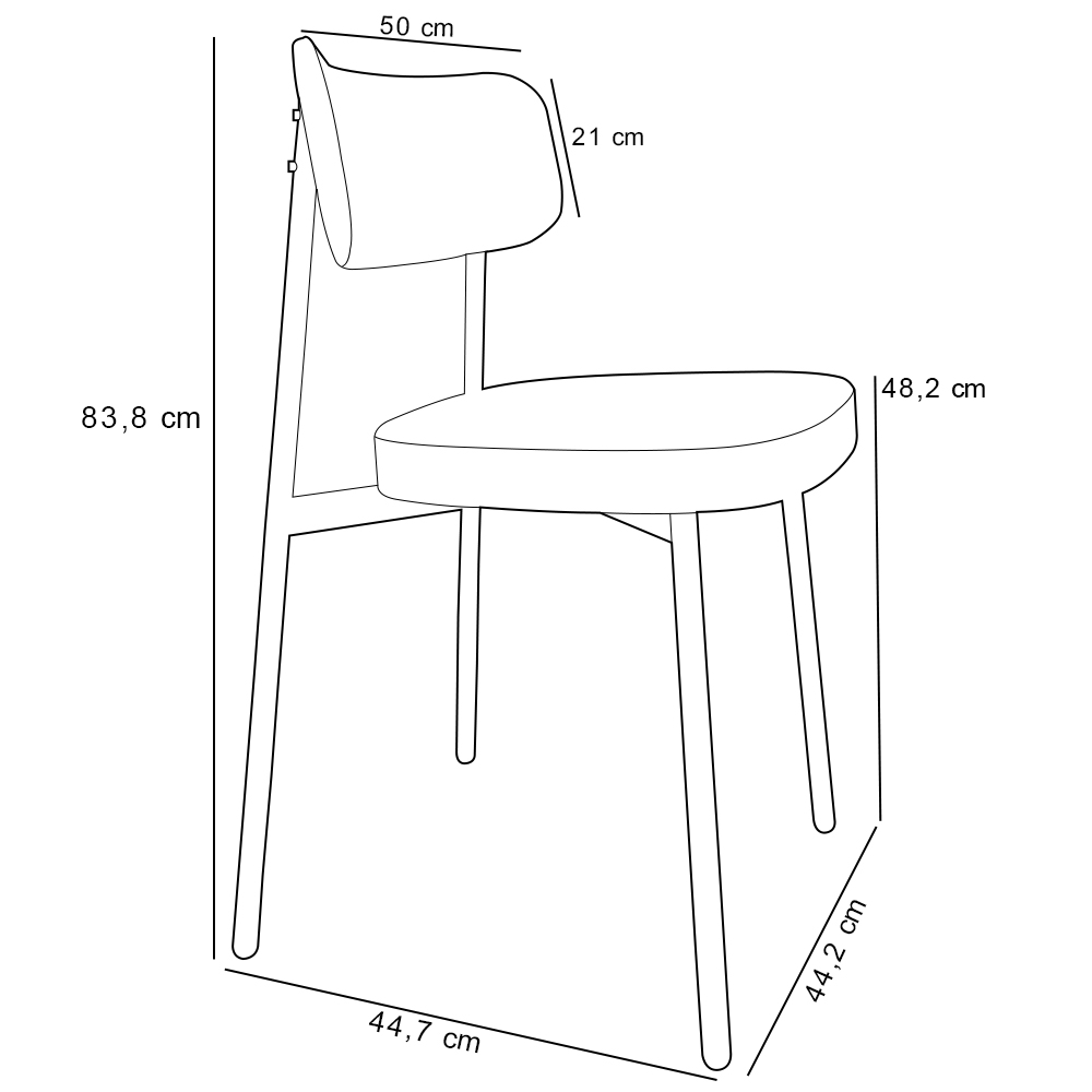 Cadeira Estofada Para Sala de Jantar Astrid Branco C01 Linho Cinza - Lyam Decor