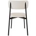Cadeira Estofada Para Sala de Jantar Astrid Preto C01 Linho Palha - Lyam Decor