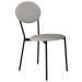Cadeira Estofada Para Sala de Jantar Azuri Preto C01 Courino Off White - Lyam Decor