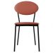 Cadeira Estofada Para Sala de Jantar Azuri Preto C01 Courino Terra Rosê - Lyam Decor