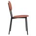 Cadeira Estofada Para Sala de Jantar Azuri Preto C01 Courino Terra Rosê - Lyam Decor