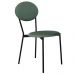 Cadeira Estofada Para Sala de Jantar Azuri Preto C01 Courino Verde Sálvia - Lyam Decor