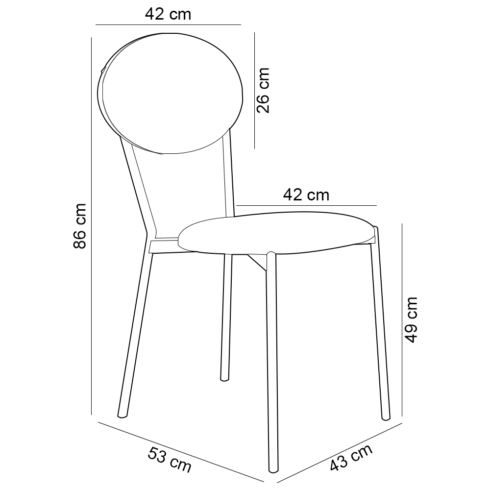 Cadeira Estofada Para Sala de Jantar Azuri Preto C01 Courino Verde Sálvia - Lyam Decor