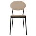Cadeira Estofada Para Sala de Jantar Azuri Preto C01 Linho Areia - Lyam Decor