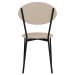 Cadeira Estofada Para Sala de Jantar Azuri Preto C01 Linho Areia - Lyam Decor