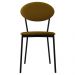 Cadeira Estofada Para Sala de Jantar Azuri Preto C01 Linho Mostarda - Lyam Decor