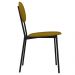 Cadeira Estofada Para Sala de Jantar Azuri Preto C01 Linho Mostarda - Lyam Decor
