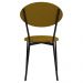 Cadeira Estofada Para Sala de Jantar Azuri Preto C01 Linho Mostarda - Lyam Decor