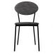 Cadeira Estofada Para Sala de Jantar Azuri Preto C01 Linho Prata - Lyam Decor