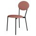 Cadeira Estofada Para Sala de Jantar Azuri Preto C01 Linho Rosê - Lyam Decor