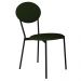 Cadeira Estofada Para Sala de Jantar Azuri Preto C01 Linho Verde Musgo - Lyam Decor