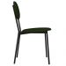 Cadeira Estofada Para Sala de Jantar Azuri Preto C01 Linho Verde Musgo - Lyam Decor