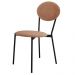 Cadeira Estofada Para Sala de Jantar Azuri Preto C01 Veludo Bege - Lyam Decor