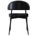 Cadeira Estofada Para Sala de Jantar Serena Preto C01 Courino Preto - Lyam Decor