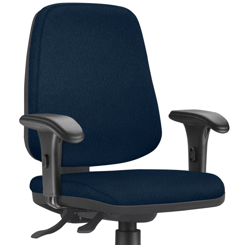 Cadeira Giratória Job L02 Diretor Executiva Crepe Azul Marinho - Lyam Decor