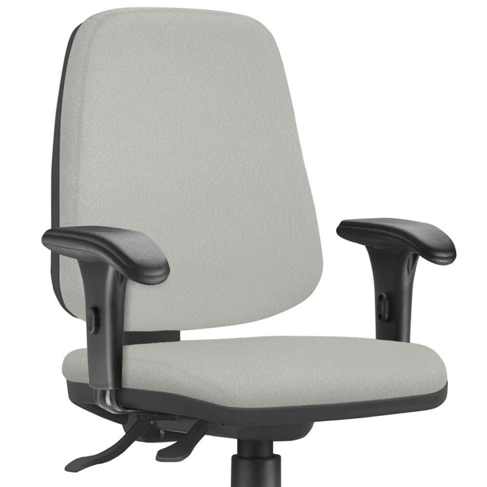 Cadeira Giratória Job L02 Diretor Executiva Linho Cinza - Lyam Decor