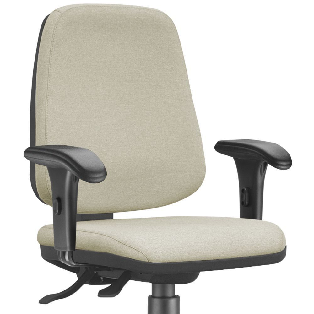 Cadeira Giratória Job L02 Diretor Executiva Suede Bege - Lyam Decor