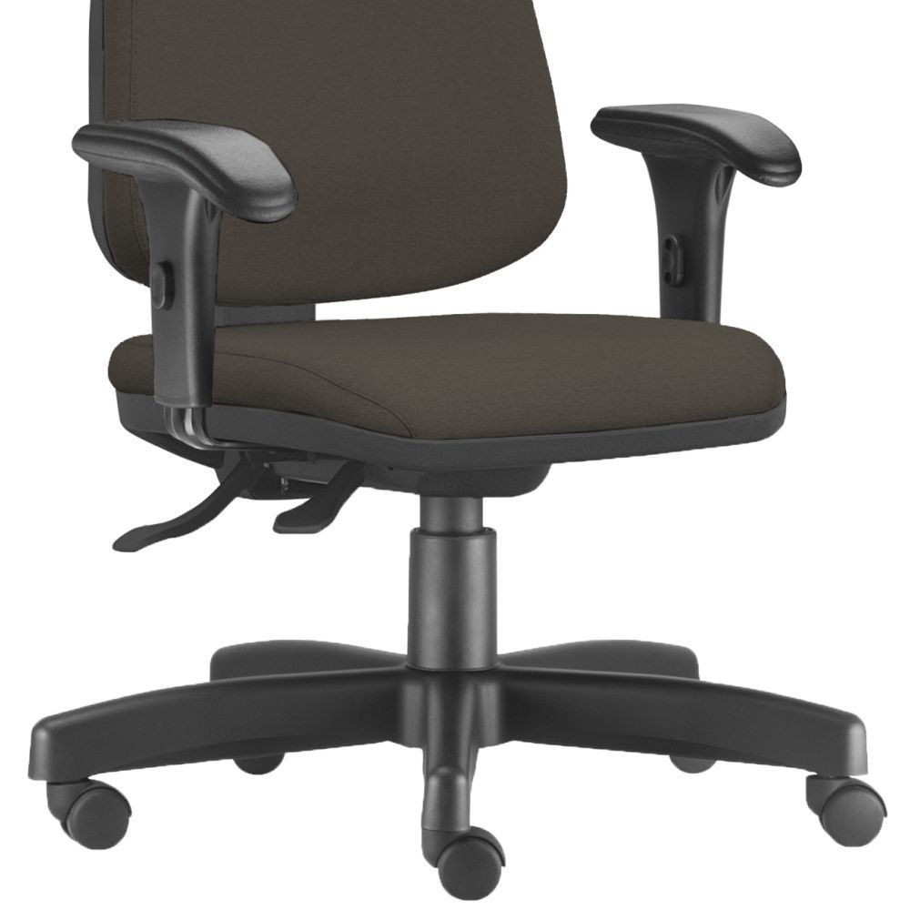 Cadeira Giratória Job L02 Diretor Executiva Suede Marrom - Lyam Decor