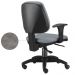 Cadeira Giratória Job L02 Executiva Ergonômica Escritório Couro Sintético Cinza - Lyam Decor