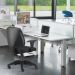 Cadeira Giratória Job L02 Executiva Ergonômica Escritório Couro Sintético Preto - Lyam Decor