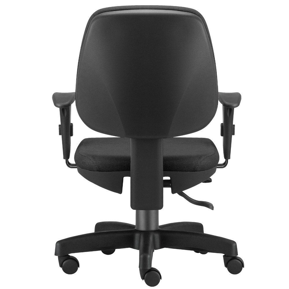 Cadeira Giratória Job L02 Executiva Ergonômica Escritório Couro Sintético Preto - Lyam Decor