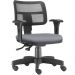 Cadeira Giratória Zip L02 Executiva Ergonômica Escritório Couro Sintético Cinza - Lyam Decor