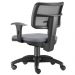 Cadeira Giratória Zip L02 Executiva Ergonômica Escritório Couro Sintético Cinza - Lyam Decor