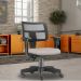 Cadeira Giratória Zip L02 Executiva Ergonômica Escritório Linho Bege - Lyam Decor