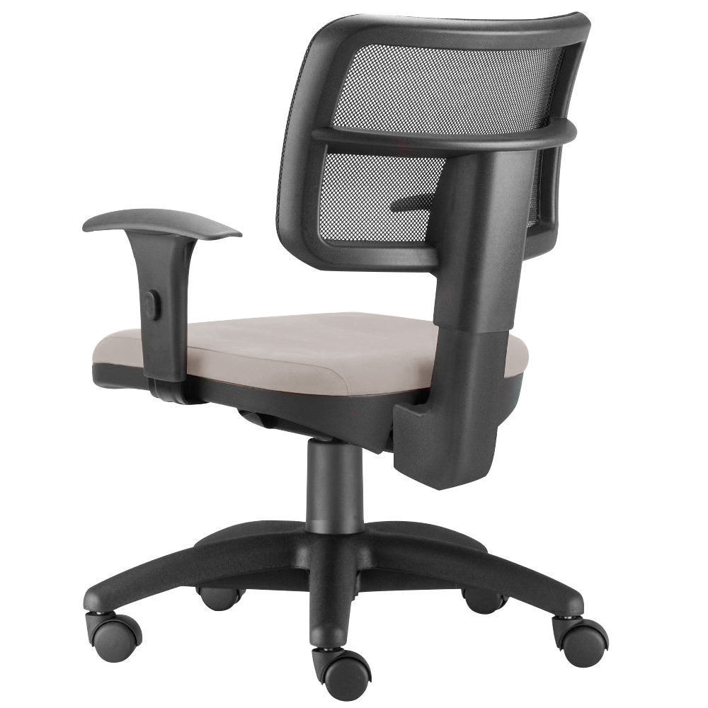 Cadeira Giratória Zip L02 Executiva Ergonômica Escritório Linho Bege - Lyam Decor