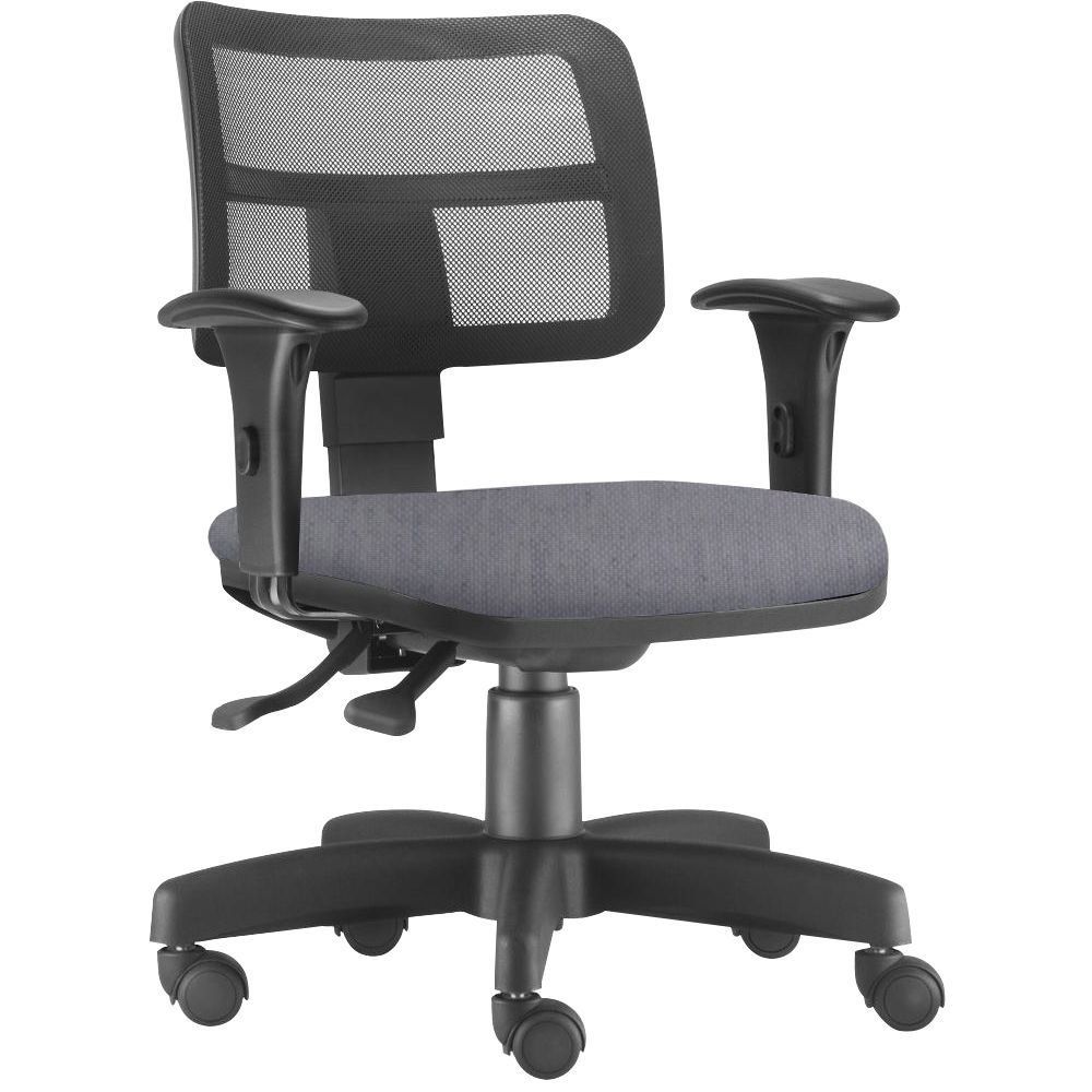 Cadeira Giratória Zip L02 Executiva Ergonômica Escritório Linho Cinza - Lyam Decor