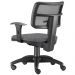Cadeira Giratória Zip L02 Executiva Ergonômica Escritório Linho Cinza Escuro - Lyam Decor