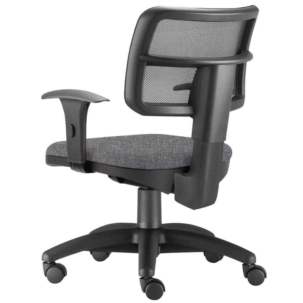 Cadeira Giratória Zip L02 Executiva Ergonômica Escritório Linho Cinza Escuro - Lyam Decor