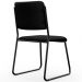 Cadeira Hoteleira Auditório Empilhável Inter L02 Crepe Preto - Lyam Decor