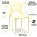 Cadeira Para Cozinha Área Gourmet Jardim Empilhável Larsen P03 Amarelo - Lyam Decor