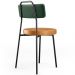 Cadeira Para Cozinha Sala De Jantar Barcelona L02 Facto Verde Musgo Couríssimo Whisky - Lyam Decor