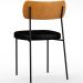 Cadeira Para Cozinha Sala De Jantar Melina L02 Couríssimo Whisky Couríssimo Preto - Lyam Decor