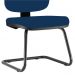 Cadeira Para Escritório Job L02 Fixa Crepe Azul Marinho - Lyam Decor