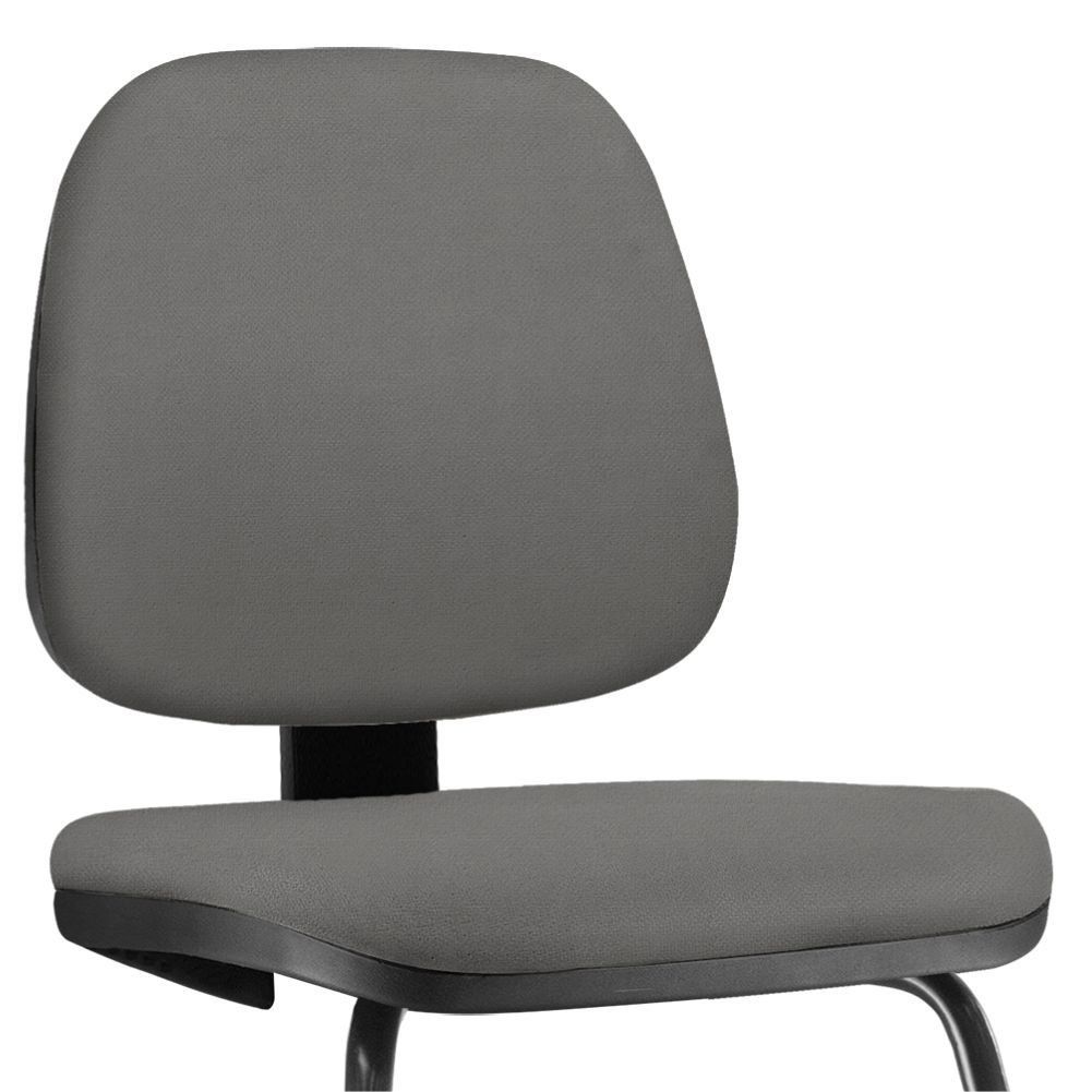 Cadeira Para Escritório Job L02 Fixa Crepe Cinza - Lyam Decor