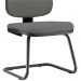 Cadeira Para Escritório Job L02 Fixa Crepe Cinza - Lyam Decor