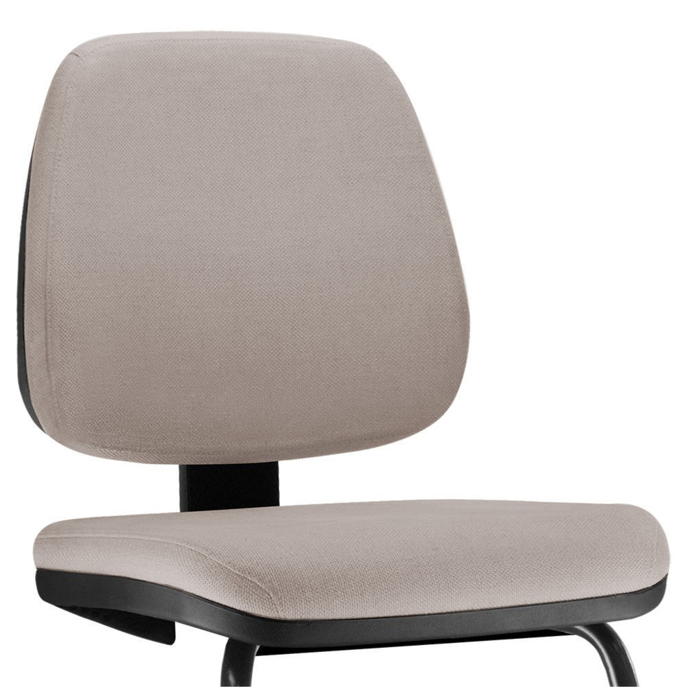 Cadeira Para Escritório Job L02 Fixa Linho Bege - Lyam Decor