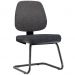 Cadeira Para Escritório Job L02 Fixa Linho Chumbo - Lyam Decor