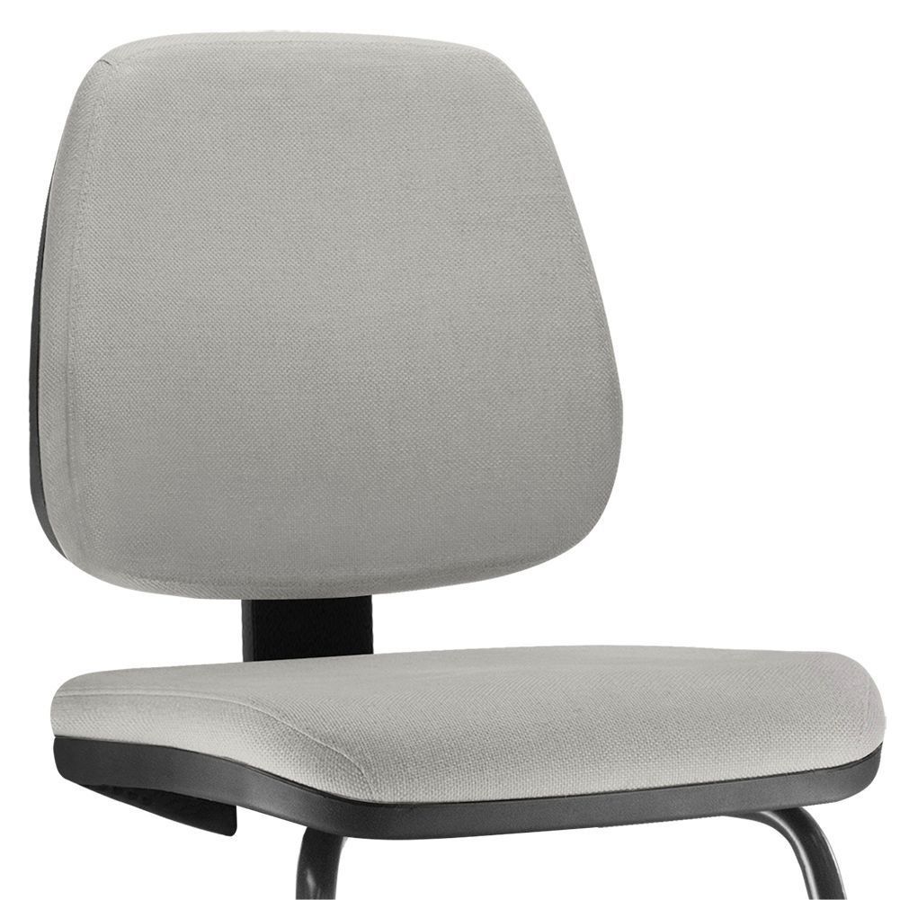 Cadeira Para Escritório Job L02 Fixa Linho Cinza - Lyam Decor