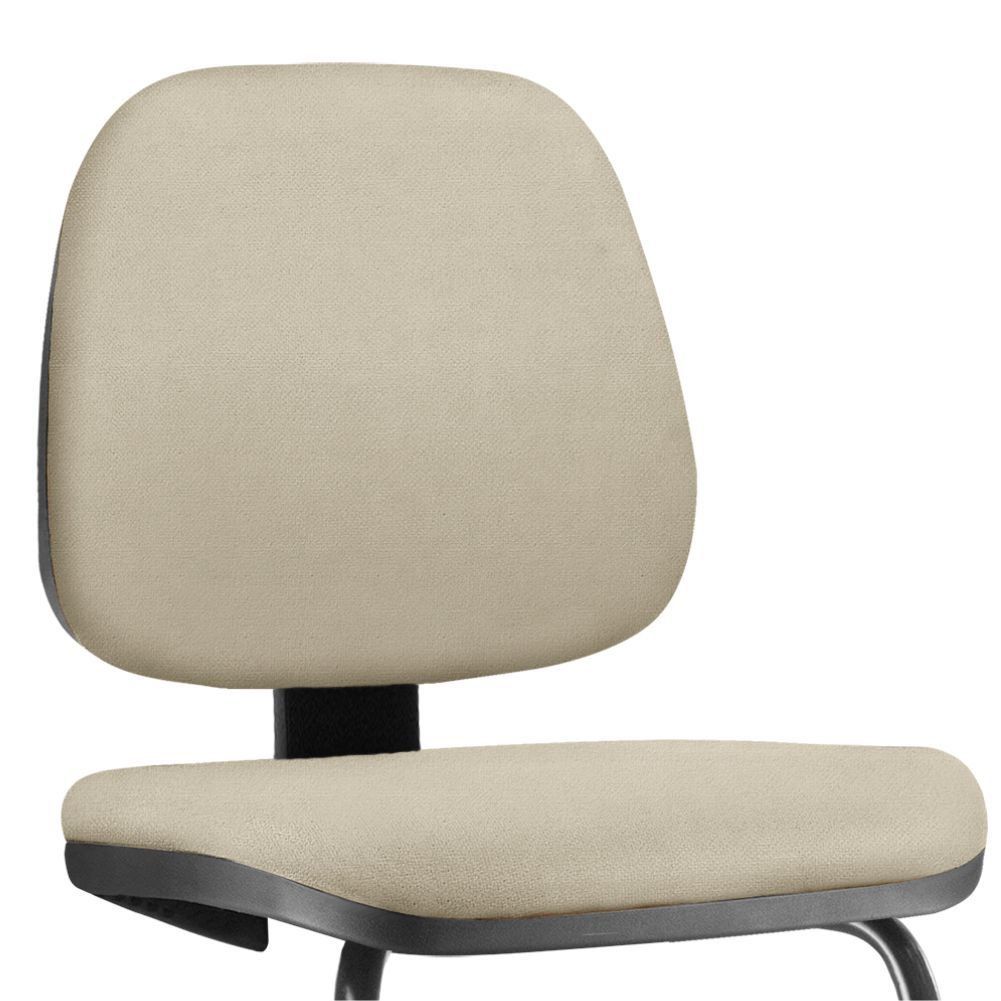 Cadeira Para Escritório Job L02 Fixa Suede Bege - Lyam Decor