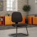 Cadeira Para Escritório Job L02 Fixa Suede Marrom - Lyam Decor